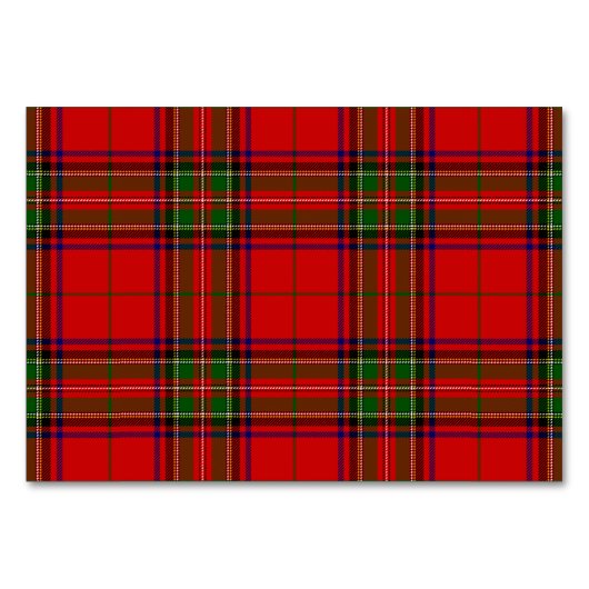 Stewart / Stuart tartan rot kariert Tischnummer (Vorderseite)
