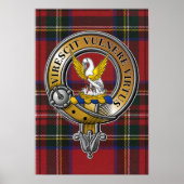 Stewart Tartan & Abzeichen Poster (Vorne)