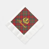 Stewart Tartan & Gold Crowned Thistle Serviette (Ecke)