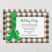 Stewart Tartan Kariertes Custom Christmas Party Einladung (Vorne/Hinten)