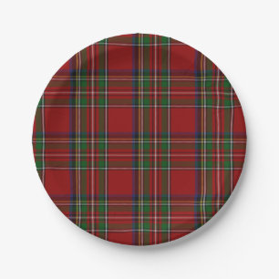 Stewart Tartan Kariertes Papierplatte Pappteller