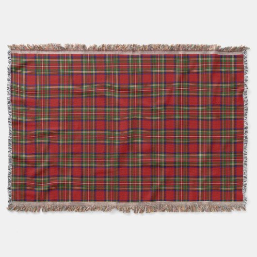 Stewart Tartan Kariertes schottisches Muster Decke (Vorderseite)
