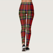 Stewart Tartan Kariertes schottisches Muster Leggings (Rückseite)