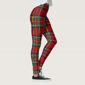 Stewart Tartan Kariertes schottisches Muster Leggings (Rechts)