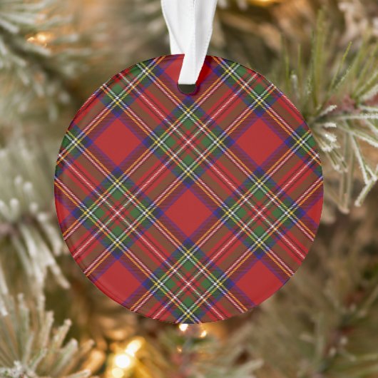 Stewart Tartan Kariertes schottisches Muster Ornament (Baum)