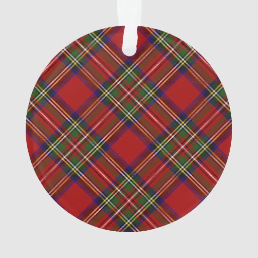 Stewart Tartan Kariertes schottisches Muster Ornament (Rückseite)