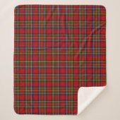Stewart Tartan Kariertes schottisches Muster Sherpadecke (Vorderseite)