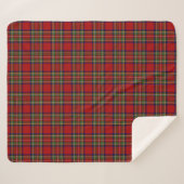 Stewart Tartan Kariertes schottisches Muster Sherpadecke (Vorderseite (Horizontal))