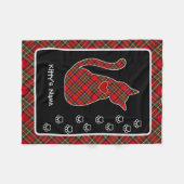 Stewart Tartan Kitty Personalisiert Fleecedecke (Vorderseite (Horizontal))