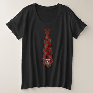 Stewart Tartan Krawatte T-Shirt Damen Plusgröße