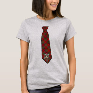 Stewart Tartan Necktie w/Abzeichen Women's T - Shi T-Shirt