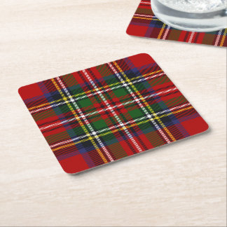 Stewart Tartan Rechteckiger Pappuntersetzer