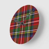 Stewart Tartan Runde Wanduhr (Winkel)