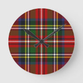 Stewart Tartan Runde Wanduhr (Vorderseite)