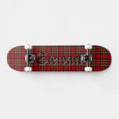Stewart Tartan Scottish Kariert Pattern Skateboard (Horizontal)