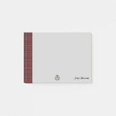 Stewart Tartan & Scottish Thistle Personalisiert Post-it Klebezettel (Vorderseite)