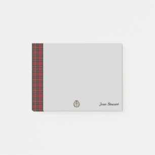Stewart Tartan & Scottish Thistle Personalisiert Post-it Klebezettel