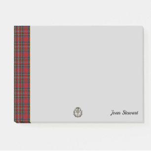 Stewart Tartan & Scottish Thistle Personalisiert Post-it Klebezettel