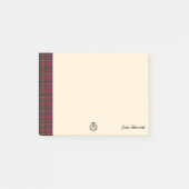 Stewart Tartan & Scottish Thistle Personalisiert Post-it Klebezettel (Vorderseite)