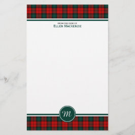 Stewart von Atholl Clan Tartan Monogram Briefpapier