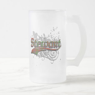 Stewarttartan-Schmutz Mattglas Bierglas