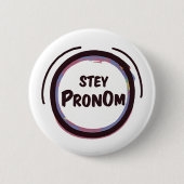 STEY Pronoun Rainbow Circle LGBTQ+ Prix Button (Vorderseite)