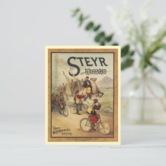 Steyr-Militärrad, Circa 1900 Vintag Postkarte (Stehend Vorderseite)