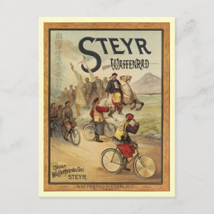 Steyr-Militärrad, Circa 1900 Vintag Postkarte