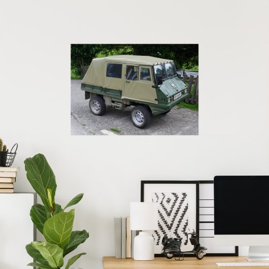 Steyr Puch Haflinger Car Poster (Heimbüro)