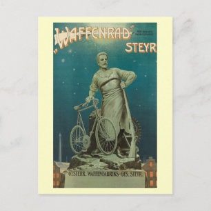 Steyr Waffenrad Fahrradfabrik, um 1900 Vintage Postkarte