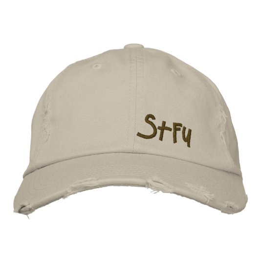 STFU Hat Bestickte Baseballkappe (Vorderseite)
