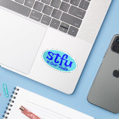 STFU ist unser Code-Aufkleber Aufkleber (Laptop mit iPhone)