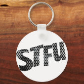 STFU key ring ( Black & White ) Schlüsselanhänger (Vorderseite)