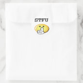 STFU RUNDER AUFKLEBER (Tasche)