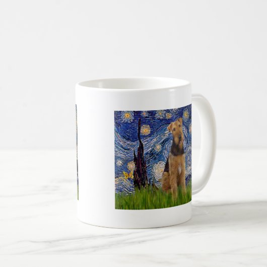 Stgarry Night - Airedale Terrier (#1) Kaffeetasse (VorderseiteRechts)