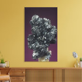 Stibnite-Kristalle, das wichtigste Erz von Antimon Leinwanddruck (Insitu (Wohnzimmer))
