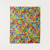 STICH 031 - Farbiges Abstraktes Muster Wandteppich (Vorderseite)