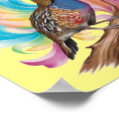 Stich auf bunten Hintergründen Poster (Ecke)