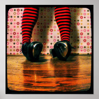 Stich, bis du mit einer Tüte fotografischer Printw Poster