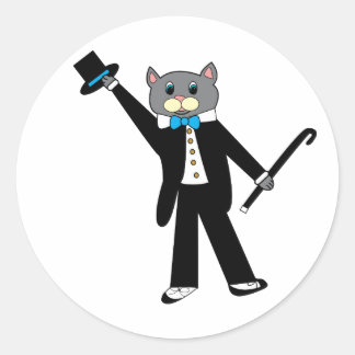 Stich-Cat-Aufkleber Runder Aufkleber