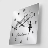 Stich Dance 3 Quadratische Wanduhr (Winkel)