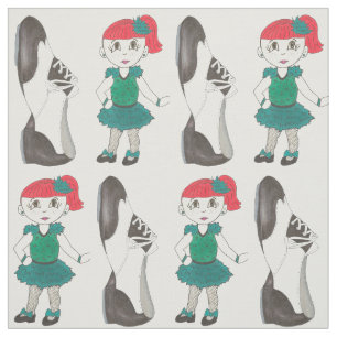 Stich Dance Class Dancer Girl Erwägung Tapdance Gr Stoff