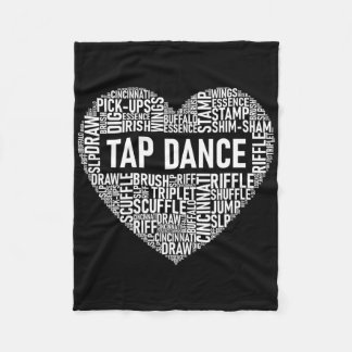 Stich Dance - Herz-Shaped Word Cloud Stecht tanzen Fleecedecke