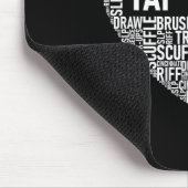 Stich Dance - Herz-Shaped Word Cloud Stecht tanzen Mousepad (Ecke)