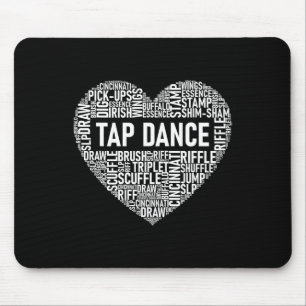 Stich Dance - Herz-Shaped Word Cloud Stecht tanzen Mousepad