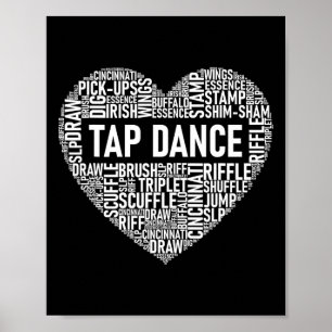 Stich Dance - Herz-Shaped Word Cloud Stecht tanzen Poster