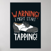 Stich Dance Pun Rhythm und Tanzschuh Poster (Vorne)