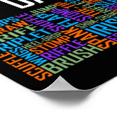 Stich Dance Words Lover Gift Stich Dancer Gifts Da Poster (Ecke)