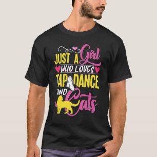 Stich Dancer Cat Just A Girl T-Shirt