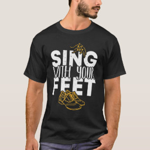 Stich Dancer Singen mit Ihrem nationalen Stich-Tan T-Shirt